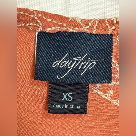 Daytrip - Rust/Terracotta Boho Geometric Blouse - Picture 9 of 12